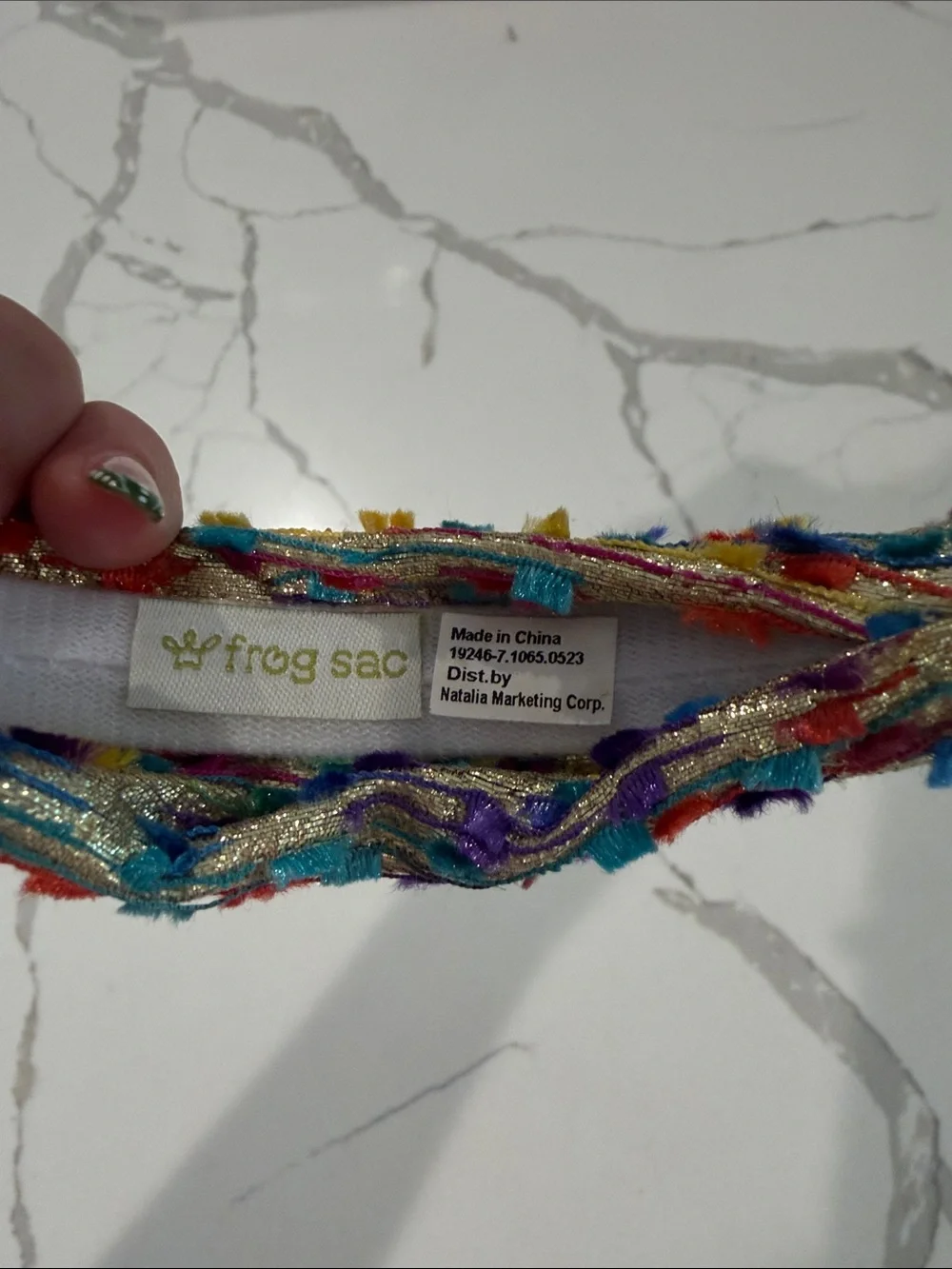 Frog Sac Gold Confetti Knotted Headband